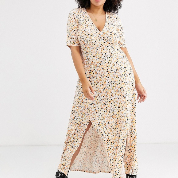 ASOS DESIGN Curve maxi tea dress - Picture 1 of 4